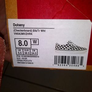 Never Worn Checkered Women's Vans